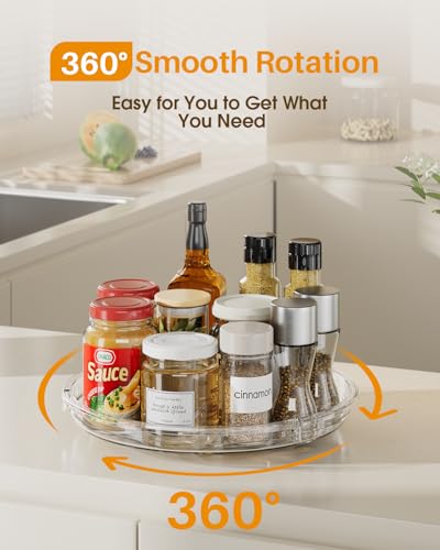2 Pack Lazy Susan Organizer 9 inch Lazy Susan Turntable for Cabinet (2 Count)