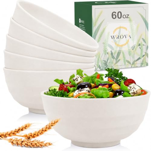Wheat Straw Bowls Set 60 OZ (60 oz / White)
