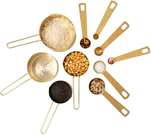 Gold Measuring Cups & Measuring Spoons 10
