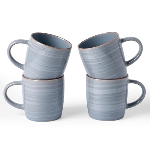 Coffee Mugs Set of 4 (Meteor-Blue Gray / 4 Count (Pack of 1))