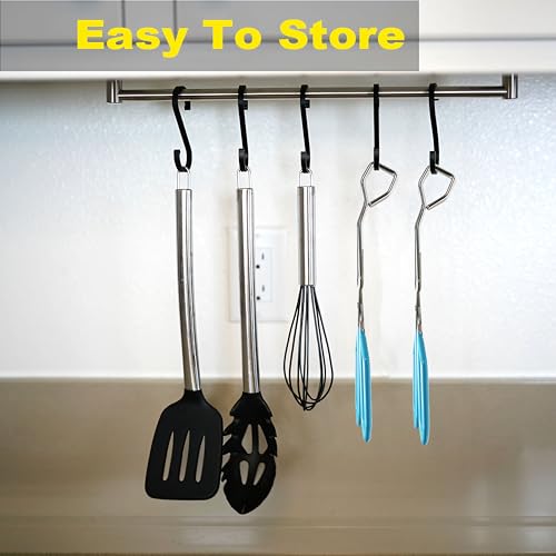 11 Inch Hiash Blue Stainless Steel Scissor Tongs