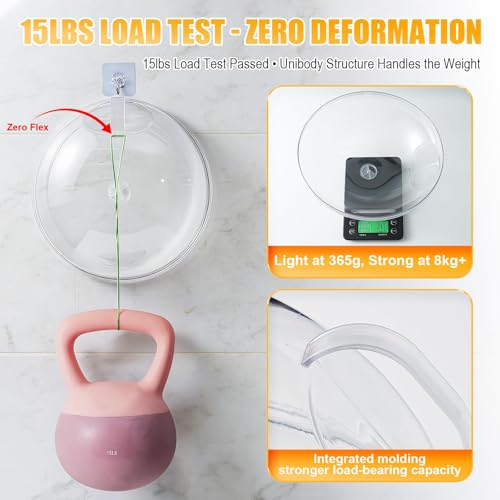 12" Clear Microwave Splatter Cover Integrated Handle BPA Free (12 inches (without water steamer) / Clear)