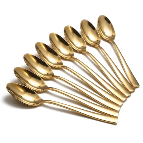8 Piece Gold Spoons Set (Gold / 8.1 Inch)