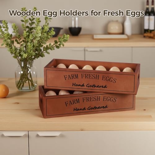 2 PCS Wooden Egg Holders