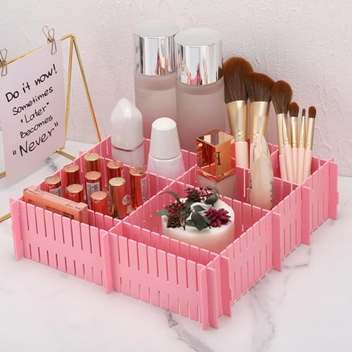40Pcs Grid Drawer Dividers (Pink)