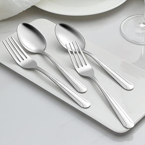 24 Pieces Spoons Set (Light Silver)