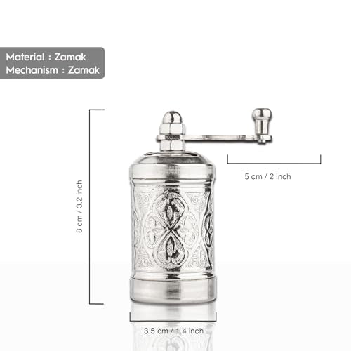 Manual Black Pepper Grinder (Nickel)