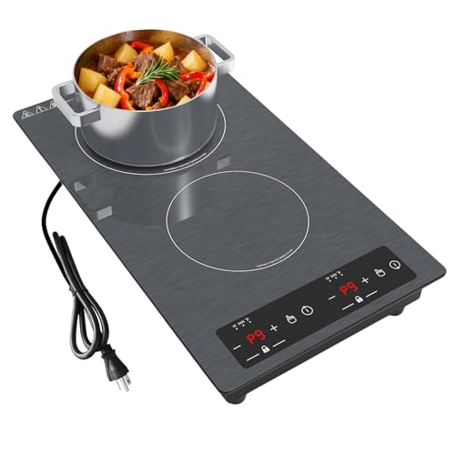 Double Induction Cooktop 110v (Gray 2 Burner)