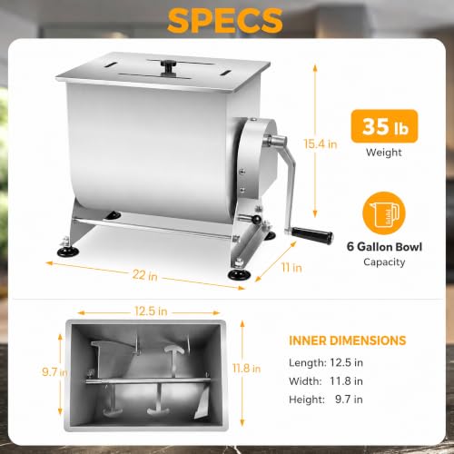 35 lb Manual Meat Mixer