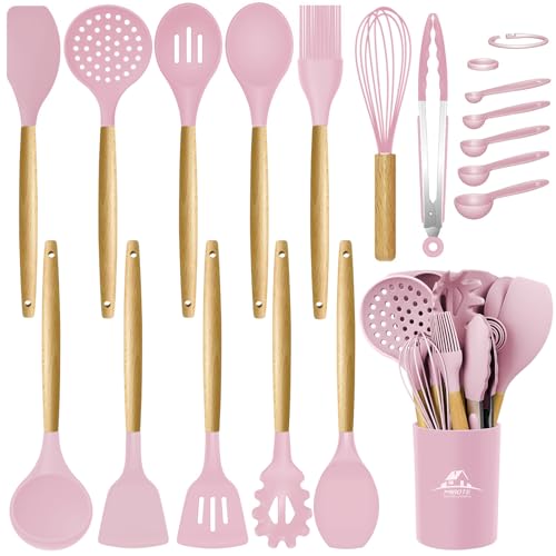 Silicone Cooking Kitchen Utensils Set (Pinky)