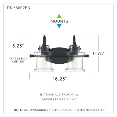 Danbury Bath Vanity Lights (Earth Black / 2-Light)