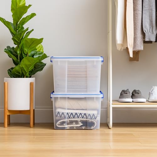 2 Pack 44 Qt Storage Bins with Gasket Lids (44 Qt. - 2 Pack)