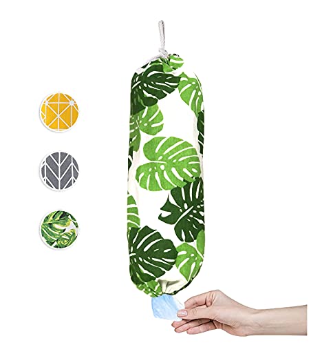 Green Wall Mount Plastic Bag Organizer (green)