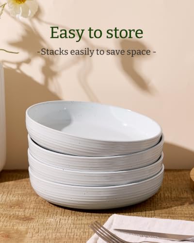Milkyway 33 oz Pasta Bowls Set of 4 (Polar White / Set of 4)