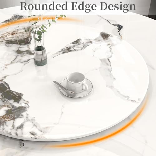 19.69" Lazy Susan for Table Top Sintered Stone Rotating Serving Tray for Dining Table
