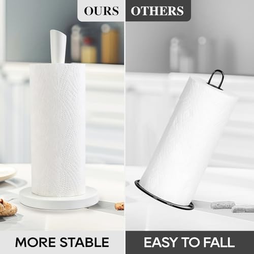 Stainless Steel Paper Towel Holder (White Stainless Steel)