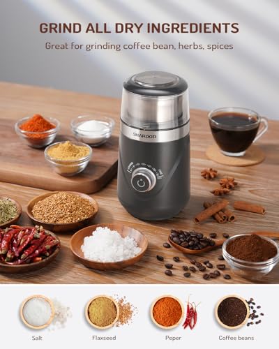 Electric Super Silent Blade Coffee Grinder (Light Gray / 1 Bowl)