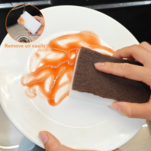50 Pcs Individually Wrapped Sponges for Airbnb Apartment Brown (Brown)