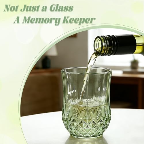 12 Pack Plastic Stemless Wine Glasses (12oz-sage green)