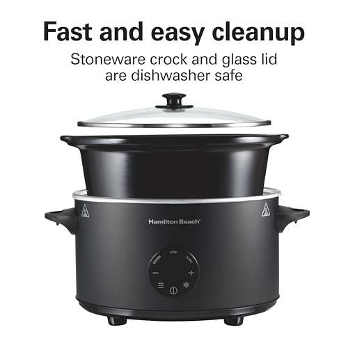6 Quart Set & Forget Programmable Slow Cooker (6 Quarts, Flexible Programming, Black)