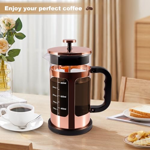 French Press Coffee Maker (Rose gold)