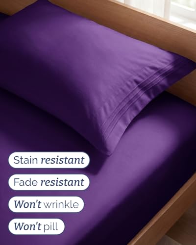 Twin Size 3 Piece Sheet Set (36 - Purple / Twin)