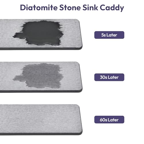 Kitchen Sink Caddy Organizer (Silver-drying Stone)