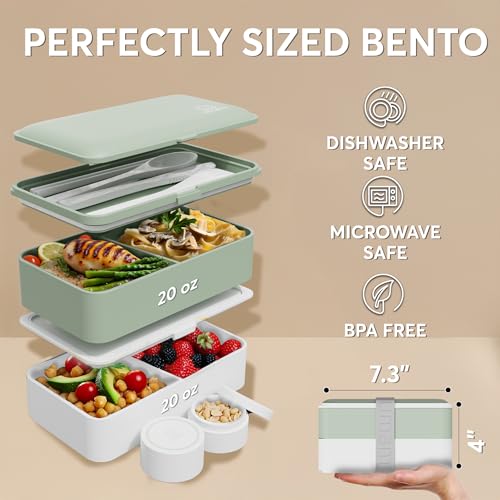Bento Box Adult All (M - 40 oz / Green)