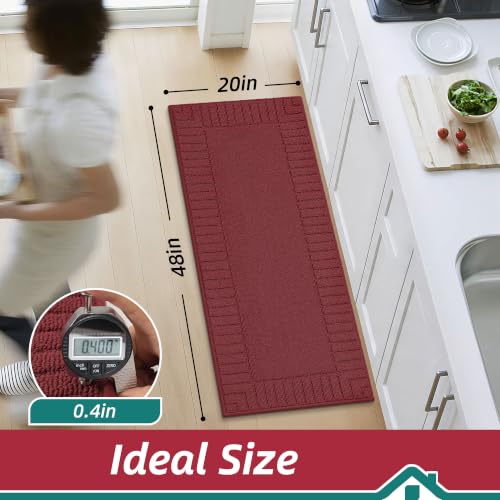 Kitchen Rugs 20"x48" (Burgundy Red / 20" X 48" (Rectangular))