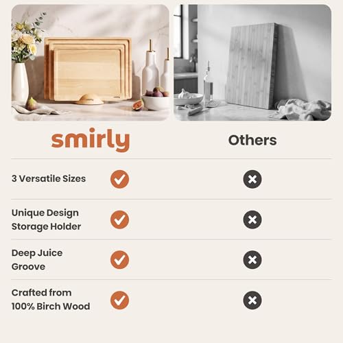 Cutting Boards for Kitchen (Light Brown / 4-Piece)