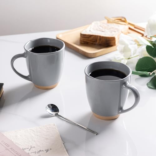 12oz Ceramic Coffee Mugs set of 6 (Limestone / Set of 6)