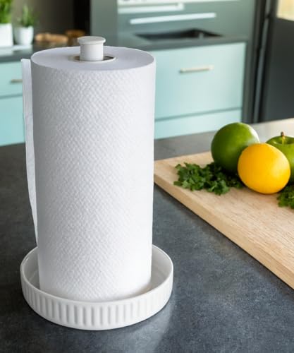 Paper Towel Holder Countertop (Chic White)