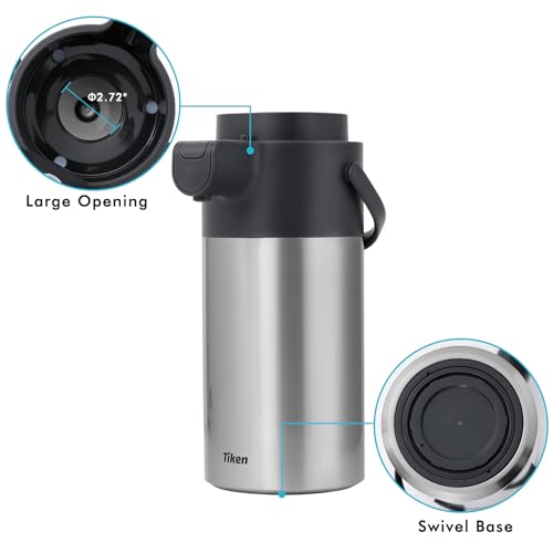 Airpot Coffee Dispenser with Pump (135 Ounces / Silver)