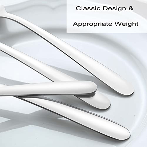 36 Pcs Dinner Spoons Set (36 Pcs 7.4'' Silver Dinner Spoons)