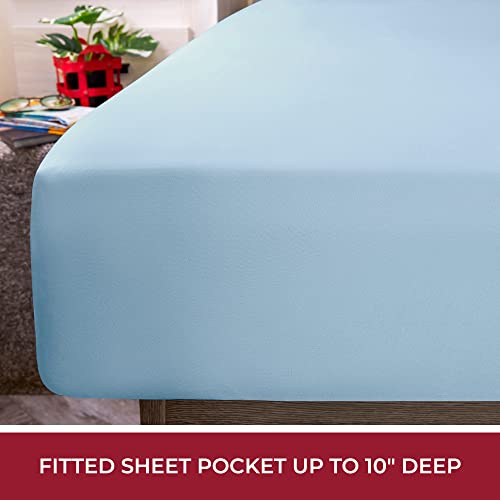 Iconic 4-PC, Ultra Soft Sheet Set (RV/Short Queen, Blue Hydrangea) (1573 Blue Hydrangea / RV / Short Queen)