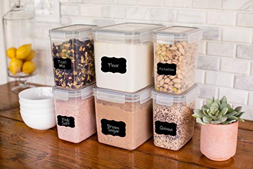 Airtight Food Storage Containers with Lids (Set of 6 Assorted)