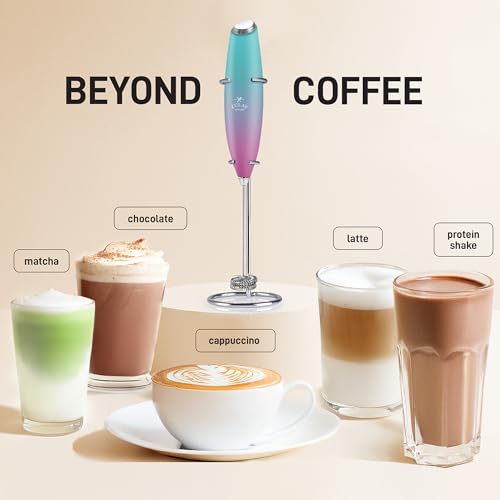 Zulay Powerful Milk Frother for Coffee with Upgraded Titanium Motor (Orchid Fade / OG Frother)