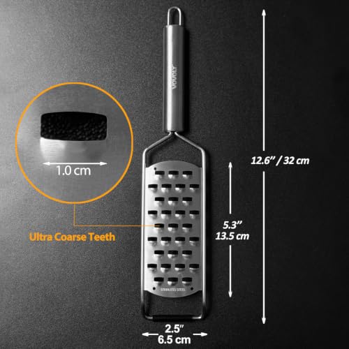 Ultra Coarse Grater & Hand Held Cheese Grater for Kitchen (Ultra Coarse)