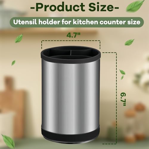 Kitchen Utensil Holder for Countertop (Black)