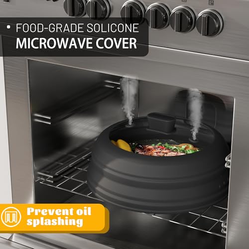 Microwave Splatter Cover (Black / 11.8 inch)