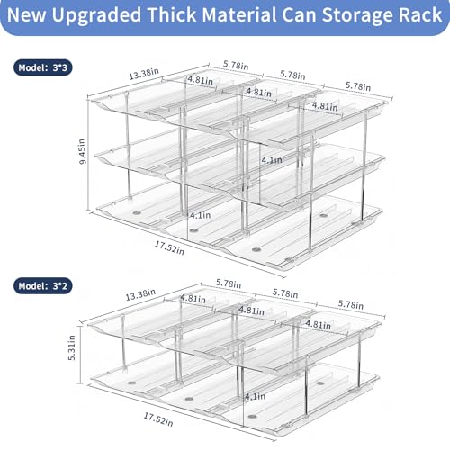 2 Pack 3 Tier Can Organizer for Pantry (3*6)