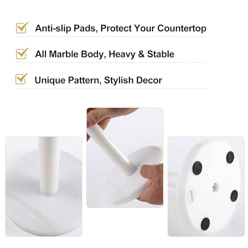 Natural Marble Paper Towel Holder Countertop