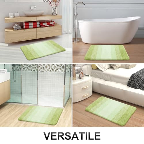 Small Bathroom Rugs 24x16 (24" X 16" / Light Green)