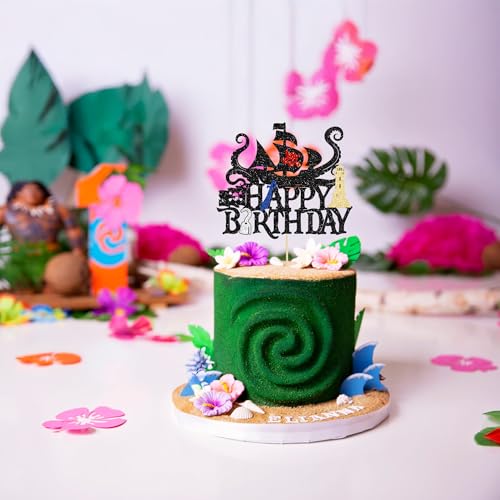 1Pcs Pirates Happy Birthday Cake Topper Pirate Ship Nautical Cake Pick for Pirates Theme Baby Shower Birthday Party Cake Decorations Supplies Gold (Gold 5)