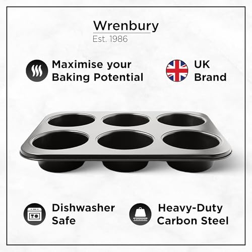 Jumbo Muffin Pan 6 Cup Set of 2