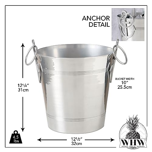 Nautical Ice Bucket with Anchor Handles