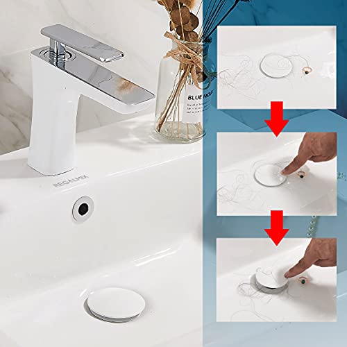 Vessel Sink Drain (With Overflow / White)