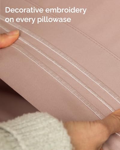 Twin XL 3 Piece Sheet Set (34 - Mauve / Twin XL)