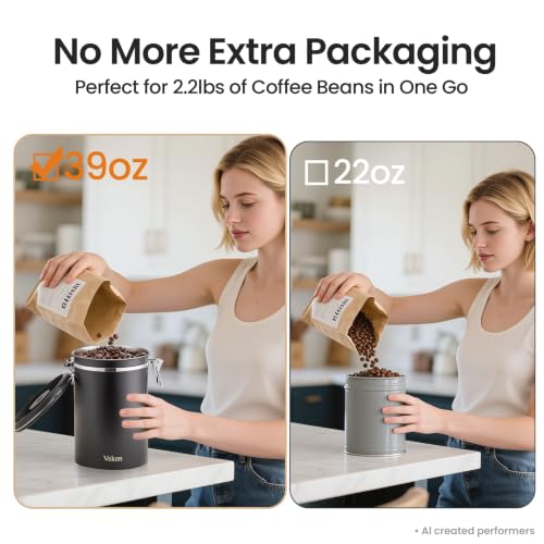 Coffee Canister (Black / 39 oz)