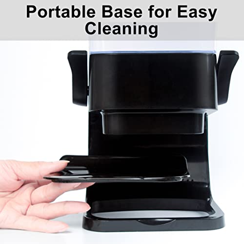 Cereal Dispenser Countertop with Lids (Black / Large)